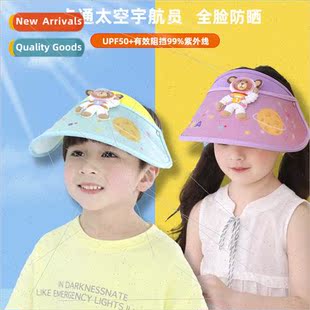 hollow top sunscreen Cartoon summer children hat spaceman