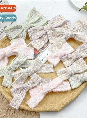 Winter sweet sister candy-coloured wool bow hair clips femal