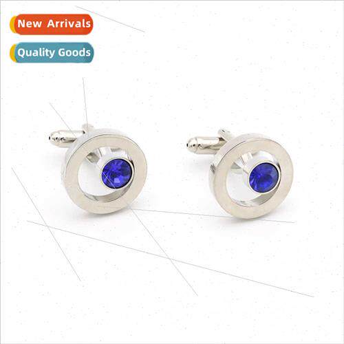 mple fashion round blue whe crystal cufflinks eye shape cuff