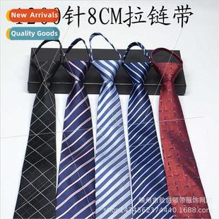 1200 Stripe Pins Lazy Easy Necktie Tie 8CM