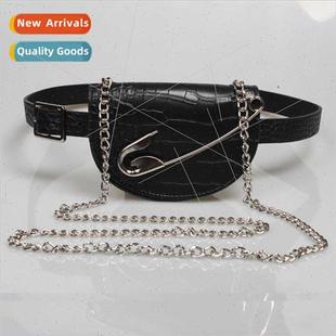 female new small waist chain belt bag pin ins large