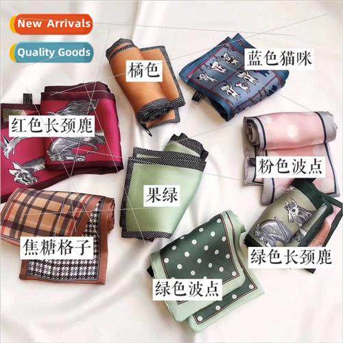 2023 Korea Dongdaemun long small silk scarf fashion flutteri