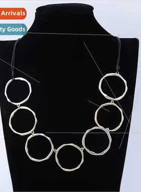 Popular Europe Geometric Peach Heart Necklace Wood+Alloy Sna