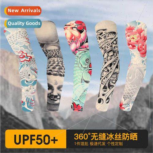Tattoo Sleeve Cover Flower Arm Seamless Arm Sleeve Men Women
