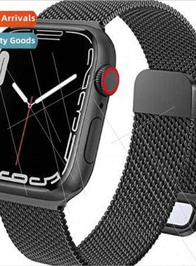 适用iwatch7 stainless steel magnetic Apple S8 watch bapple w