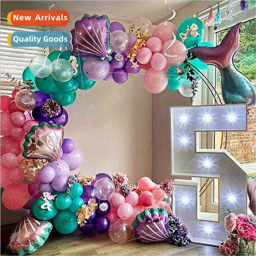 Mermaid Tail Arch Balloon Chain Theme Baby Birthday Ocean Pa