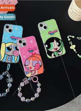 ins cute cartoon little girl 适用 iPhone 12/11 chain 13ProMa