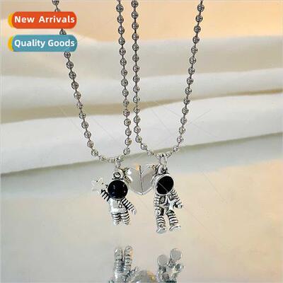 Astronaut Couple Necklace Popular Magnetic Love Astronaut Co