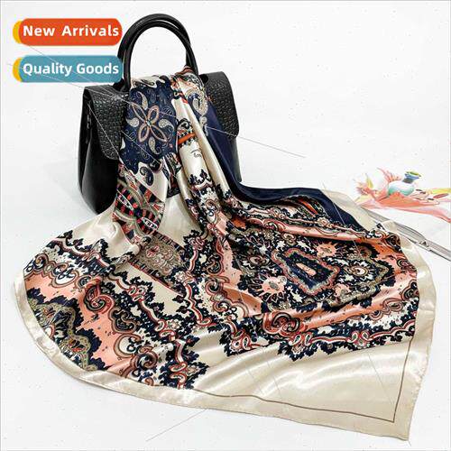 2022 new simulation silk scarf women fashion retro nd large