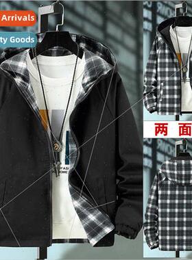 Jacket men spring autumn 2021 new two-sided wear Korean nd f