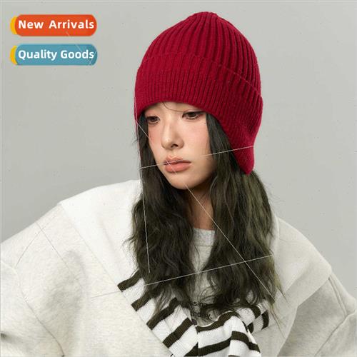 new men women knted cap autumn winter warm date red retro co