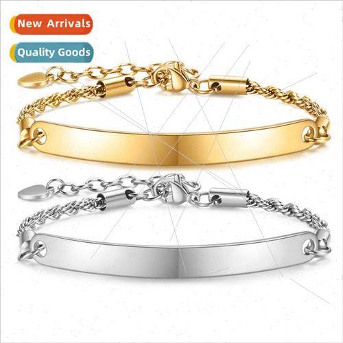 mple Trend 5MM Stainless Bent Plaque Cylinder Can Laser  Bra