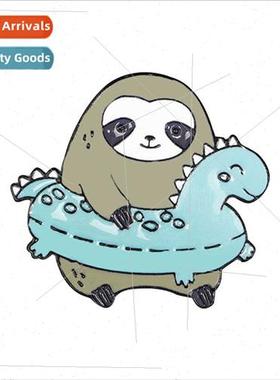 Europe creative dorky sloth swimming dinosaur brooch animal