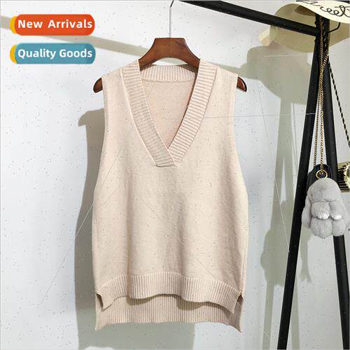 V-neck knted vest womens sweater autumn and winter ne