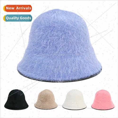 Winter warm rabb hair fisherman hat soft hair high  show fac