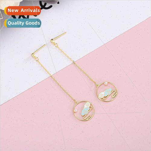 s925 silver I do not know where clouds earrings retro court