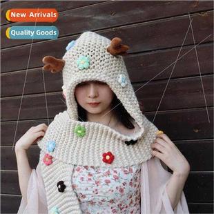 onePCS hat thickened needle cute scarf winter Chunky fall