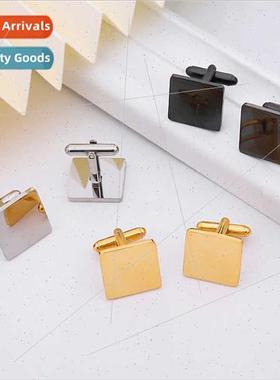 Square Stainless Steel Polished Cufflinks Tanium Steel Mirro