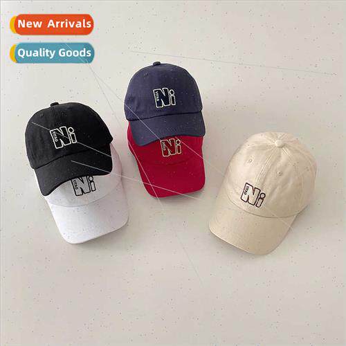 Children baseball cap 2023 spring fall letters embroidered