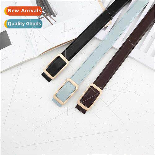 Square press buckle belt female jeans hundred decoration ski