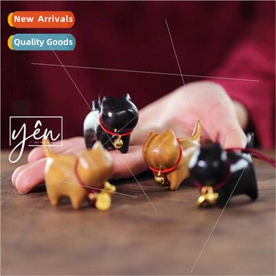 Ebony cat bag chain pendant creative green sandalwood car ha