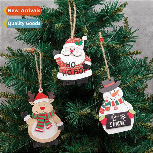 New Christmas Tree Hanging Wooden Painted Small Charms Old M