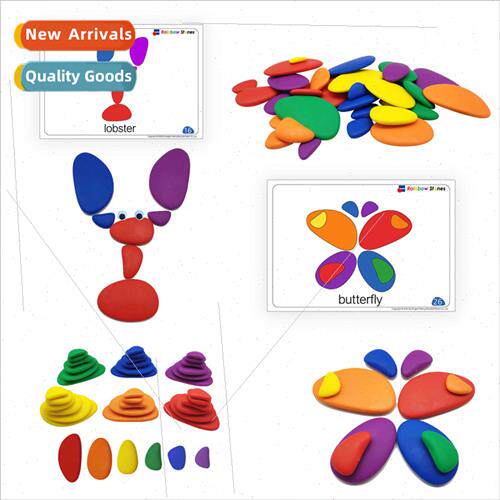Rainbow Pebbles Plastic Goose Stacking Stone Early Learning