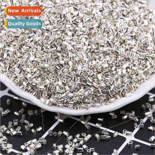 2*3mm gold-plated tube rice beads diy weaving bracelet neckl