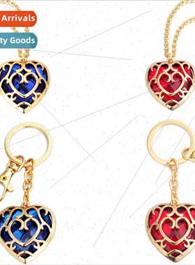 The Legend of Zelda Heart Crystal Keychain NecklaceThe Legen