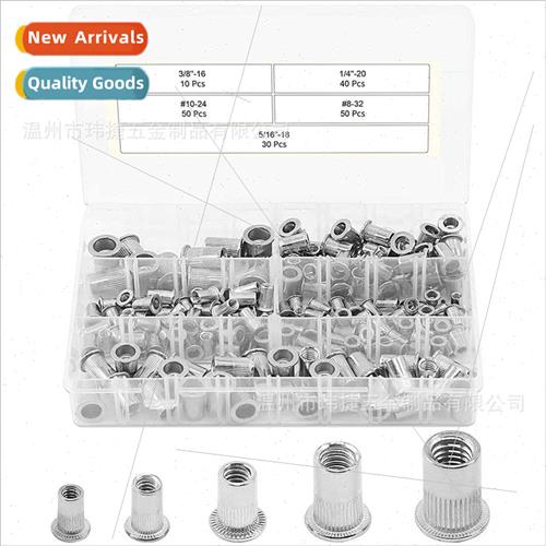 180pcs inch 304 rivet nut k flat head threaded rivet nut ins