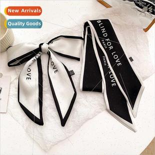 thin narrow long Korean floating letters strip belt fashion