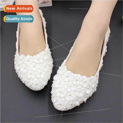 Whe flat wedding shoes bride wedding photo plus size women s