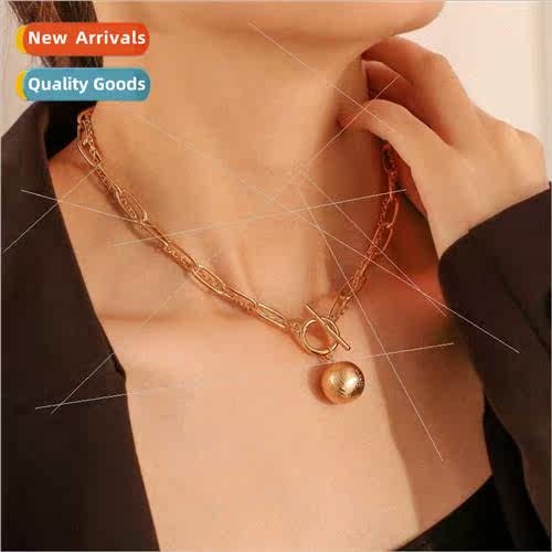 Korea new fashion OT buckle ball pendant hip-hop thick thin