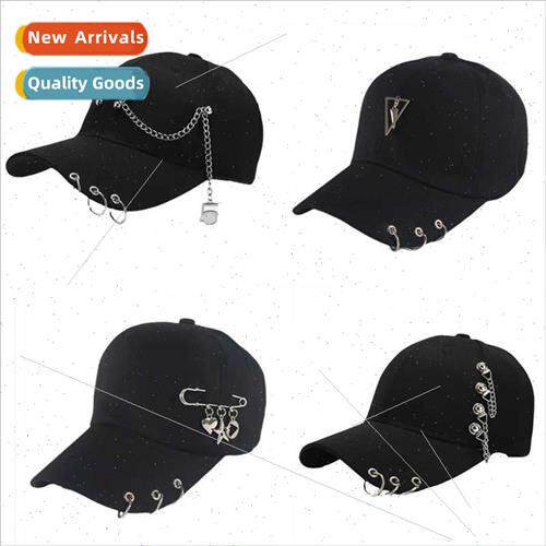 New duck tongue cap summer Korean  personaly iron ring men w