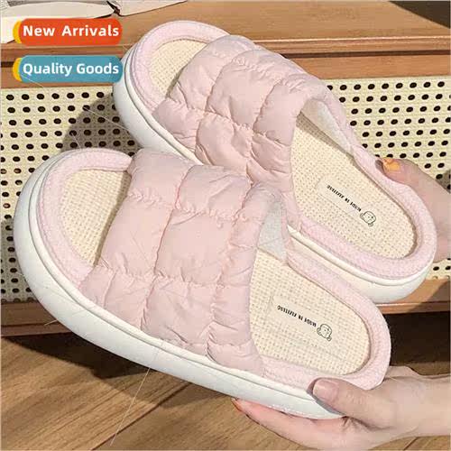 Summer leisure bedroom wh ad sh feeling puff linen slippers