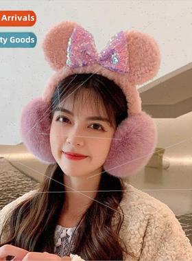 Bear ears ear muffs warm winter female Korean  cute students