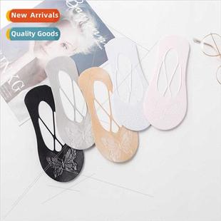 butterfly round head Spring socks velvet invisible summer