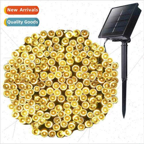 Solar led colourful lights string 8 patterns garden balcony
