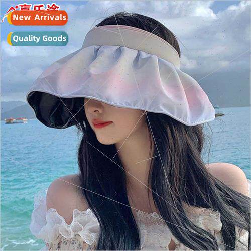 Vinyl sun hat female anti-ultraviolet sun hat cycling hollow