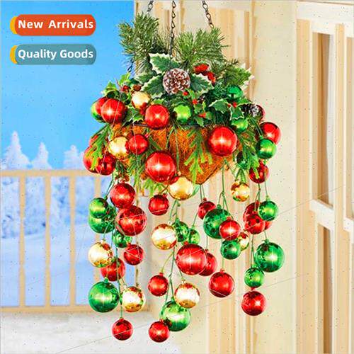 Christmas Hanging Basket Wreath Christmas Holiday Decoration