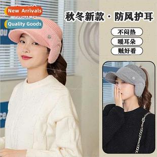 knted hat tongue duck warm winter female protection Ear