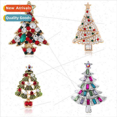 Fashion versatile diamond-studded Christmas e brooch female