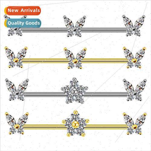 Europe butterfly flower earrings set stainless steel earring