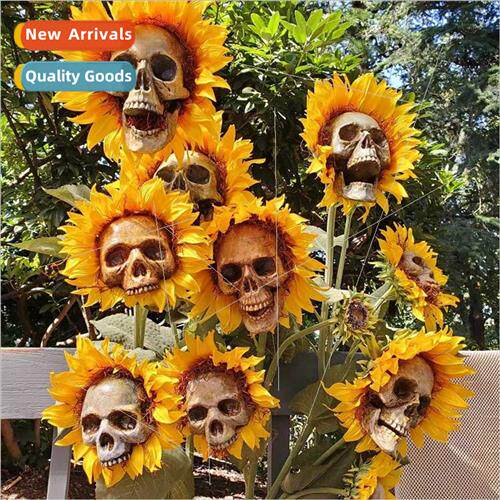 Halloween Decoration Sunflower Skull Garden mulation Flower