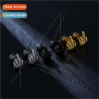 Korea casting finger earrings men tanium steel hip-hop femal