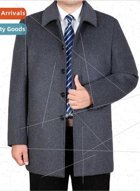 Middle-aged elderly men coats in long coat in winter fertili