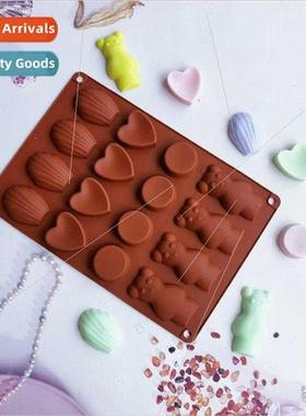 16 sets 4 sets bear hearts 8 chocolate biscu molds cake mold