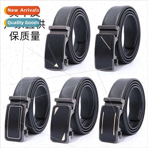 Men Belt Business Casual Hundred Layer Cowhide Automatic Buc