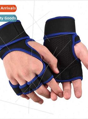 Men Women Fness Gloves Palm Protectors Gym Dumbbells Equipme