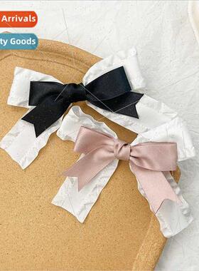 French elegant bow hairpin sweet girl Mori system back head